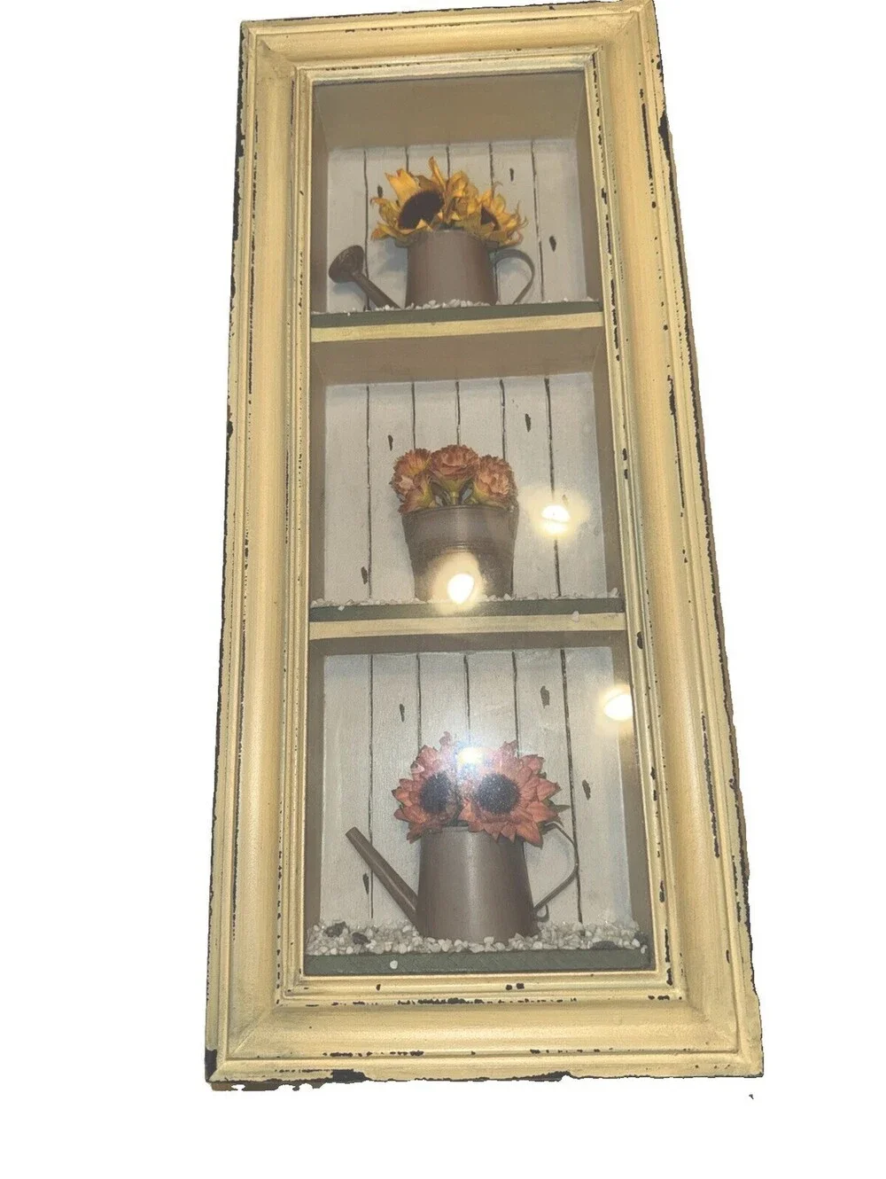 Framed sunflower Shadow Box, country, cottagecore, farmhouse
